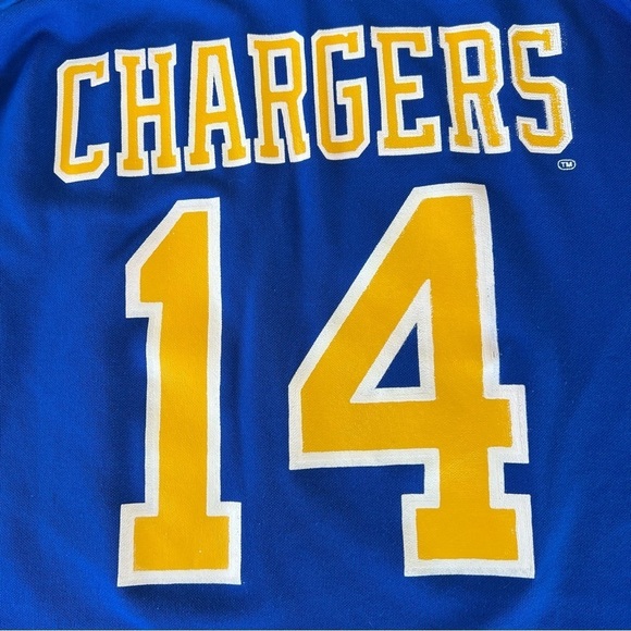 VTG Rawlings Chargers NFL Jersey Dan Fouts #14 70s 80s USA Made Bolts Medium GUC - Picture 7 of 16
